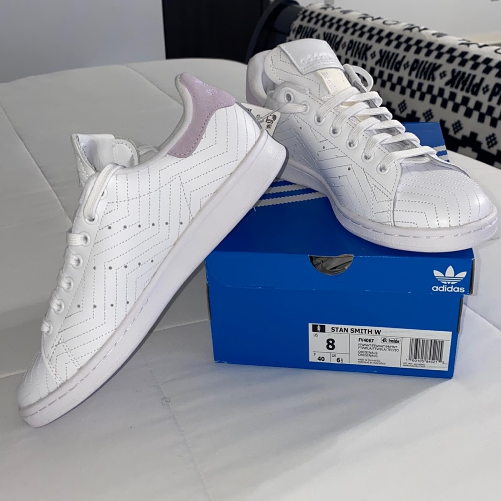 ADIDAS STAN SMITH W CLOUD WHITE QUILTED PATTERN